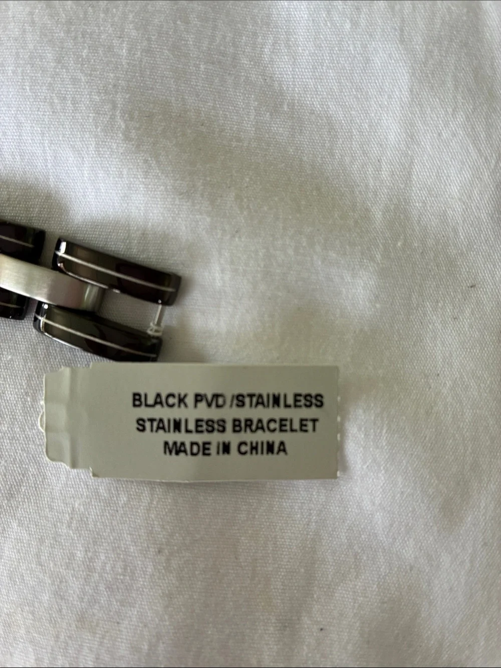 Men's Stainless Steel Black and Silver Link Bracelet